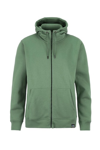 [141210-648-4] KEY FZ HOOD MAN (GOTS) (DUSTY GREEN, S)