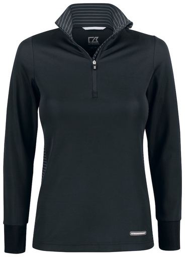 [358417-99-3] TRAVERSE HALF ZIP WOMAN (BLACK, XS)