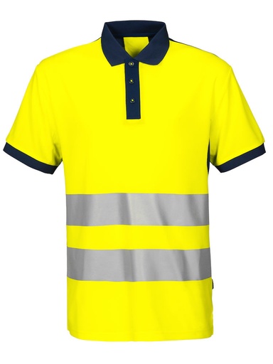 [646008-10-3] 6008 PIQUE EN ISO 20471-CLASS 2 (YELLOW/NAVY - 10, XS)