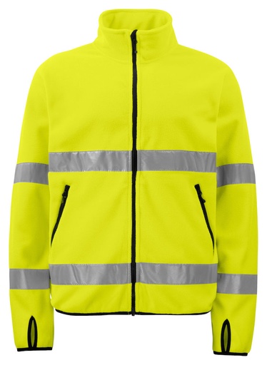 [646327-11-3] 6327 FLEECEJACKET HV CLASS 3 (YELLOW/BLACK - 11, XS)