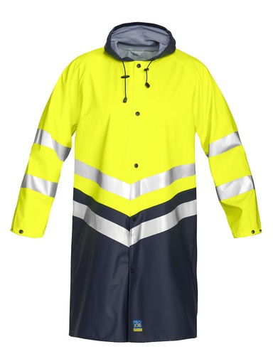 [646403-10-3] 6403 RAIN JACKET HV CLASS 3 (YELLOW/NAVY - 10, XS)