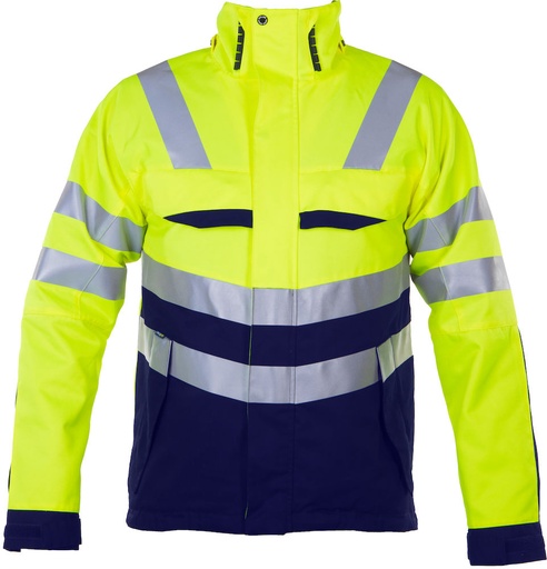 [646415-10-3] 6415 JACKET EN ISO 20471 (YELLOW/NAVY - 10, XS)