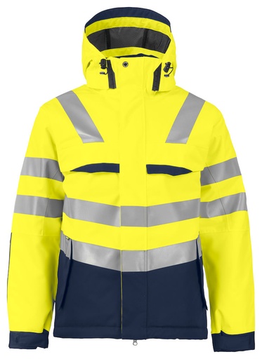 [646422-10-3] 6422 PADDED JACKET EN ISO 20471 CLASS 3 (YELLOW/NAVY - 10, XS)