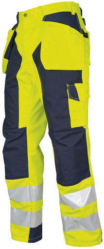 [646506-10-44] 6506 WAISTPANTS HV CLASS 2 (YELLOW/NAVY - 10, 44)