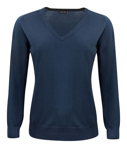 [2930103-600-3] MERINO V-NECK WOMAN (NAVY, XS)