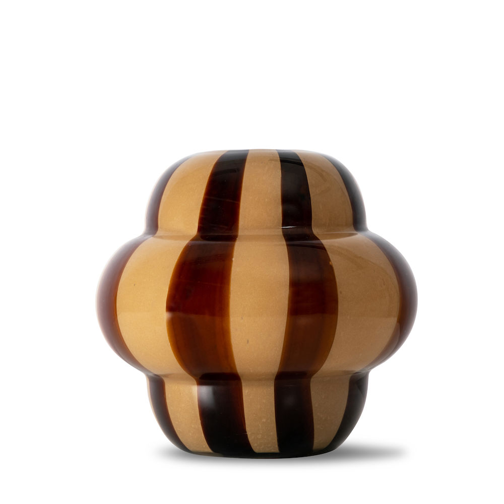 VASE CURLIE, BROWN/BEIGE