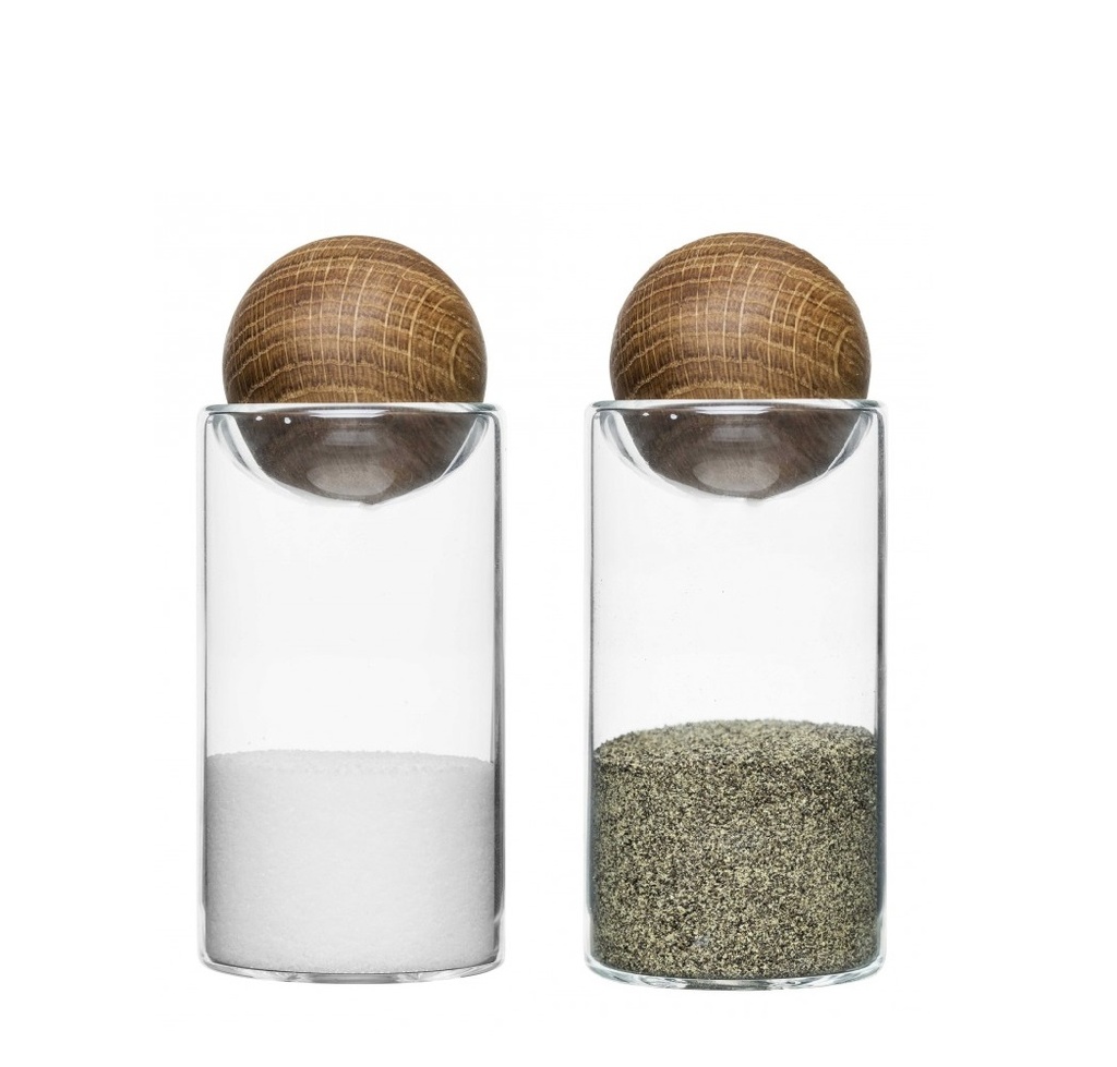 Oak salt/-pepper set