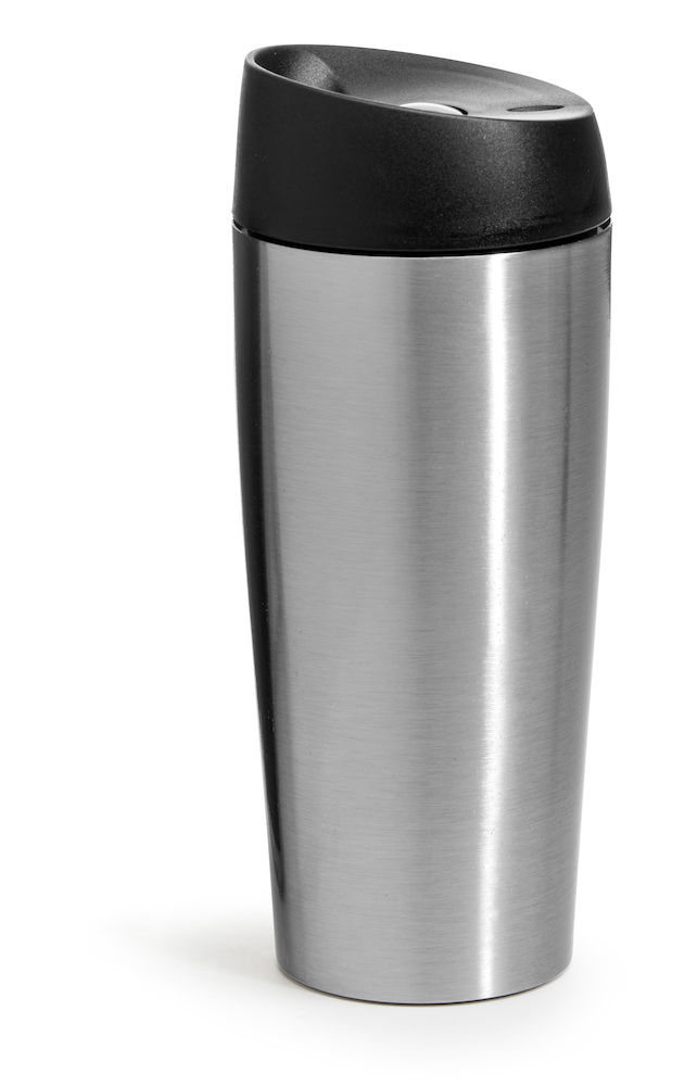 TRAVEL MUG WITH LOCKING FUNCTION, SILVER