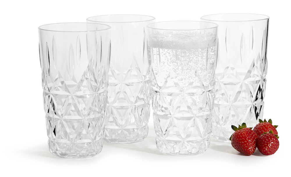 PICKNICK ALL PURPOSE GLASS 4-PAC, TRANSPARANT