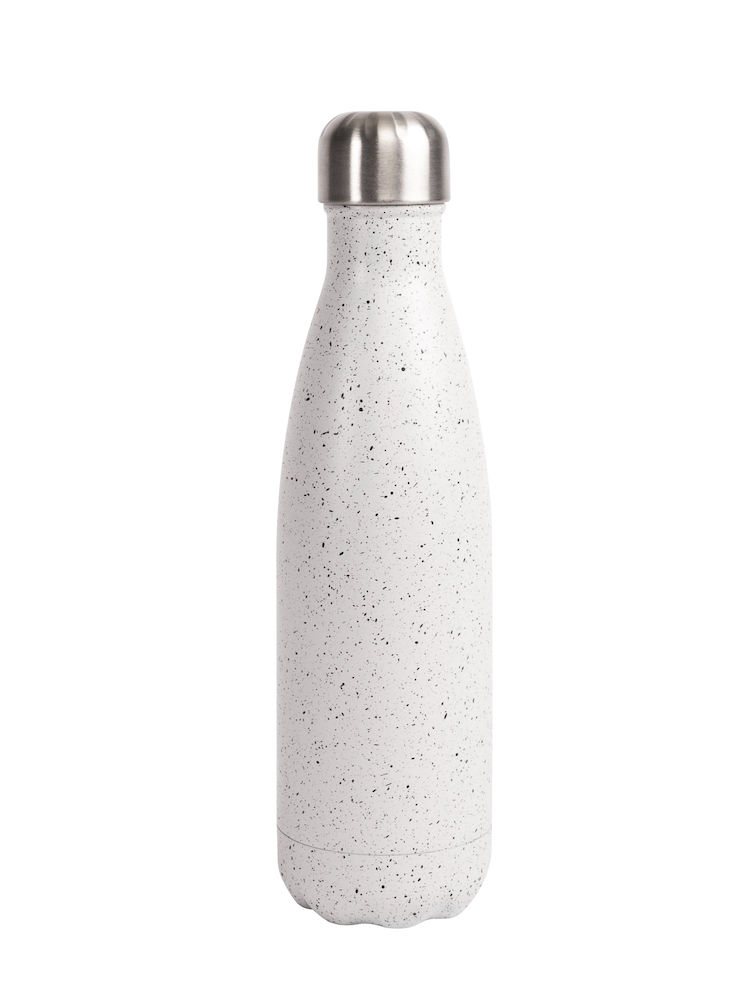 NILS STEEL BOTTLE WHITE/BLACK 12/24H, 50CL