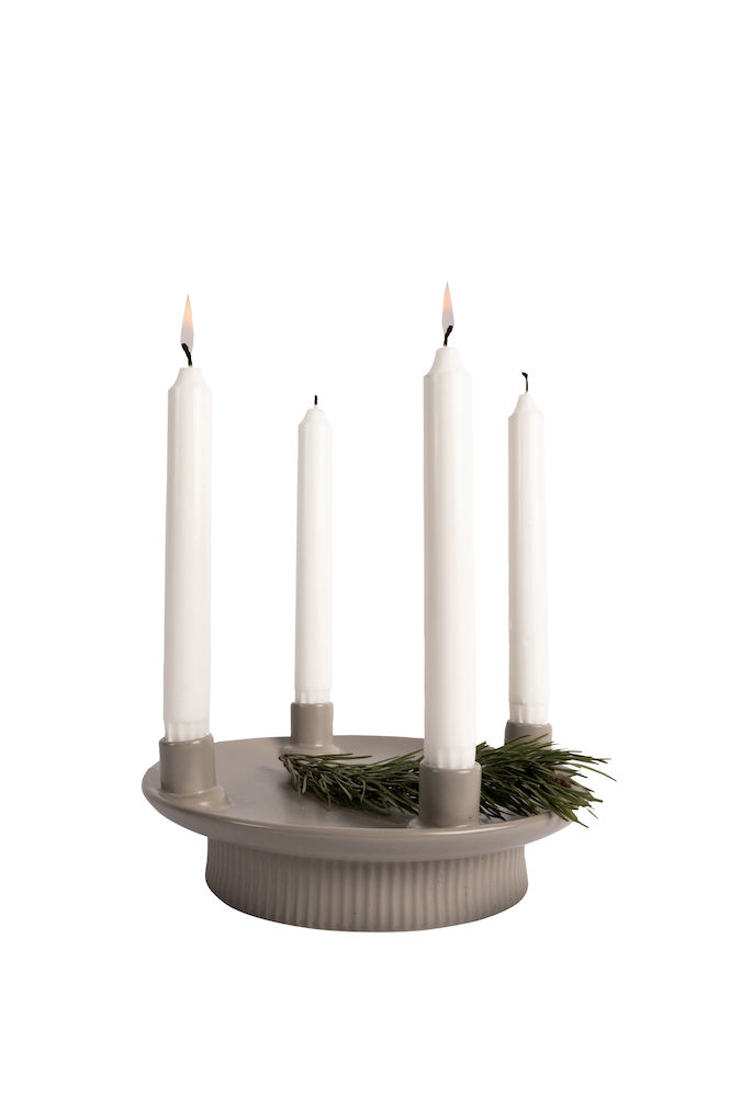 MARIA CANDLE HOLDER, BEIGE