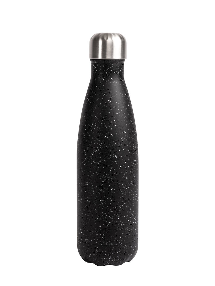 NILS STEEL BOTTLE BLACK/WHITE 12/24H, 50CL