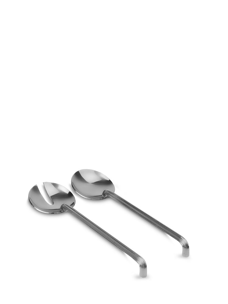 ESTELLE SALAD SERVERS, SILVER