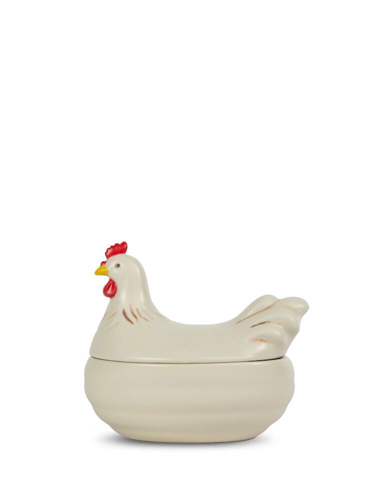 ELLEN EGG HEN, OFF WHITE