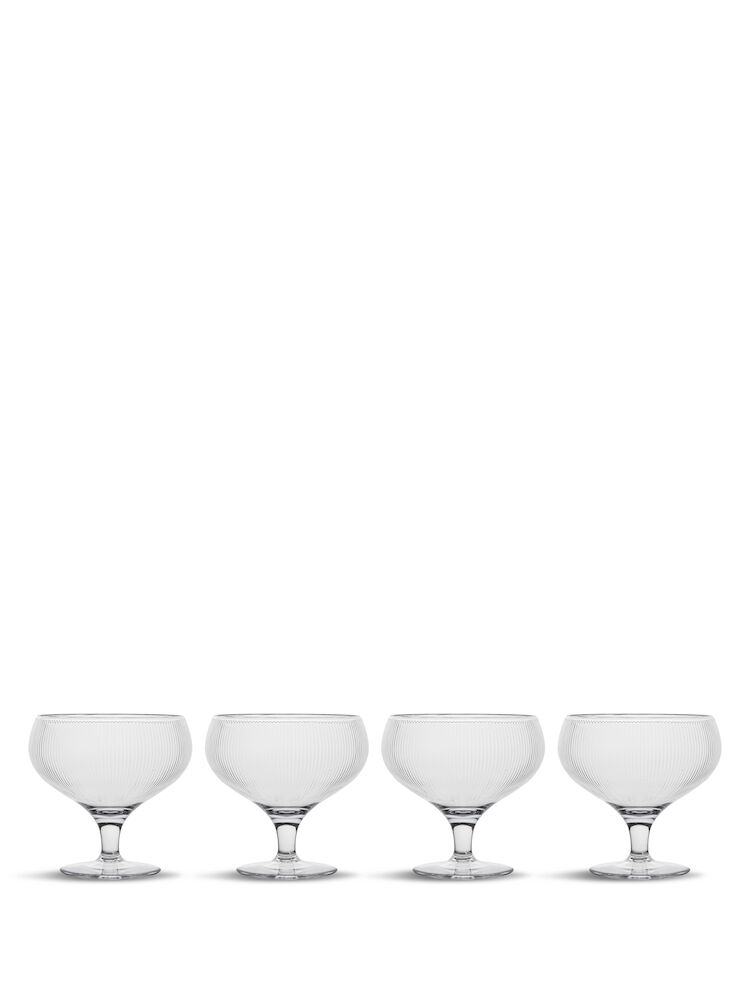 BILLI COUPE GLASS, 4-PCS, CLEAR