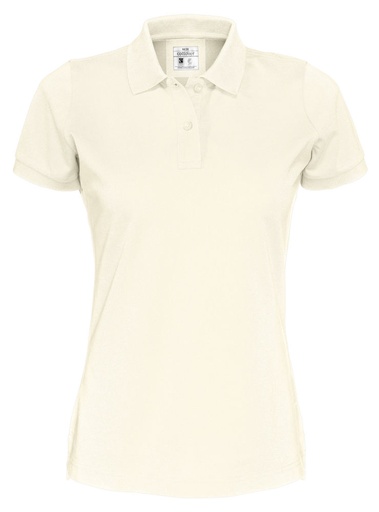 [141005-105-3] PIQUE POLO LADY (OFF-WHITE, XS)