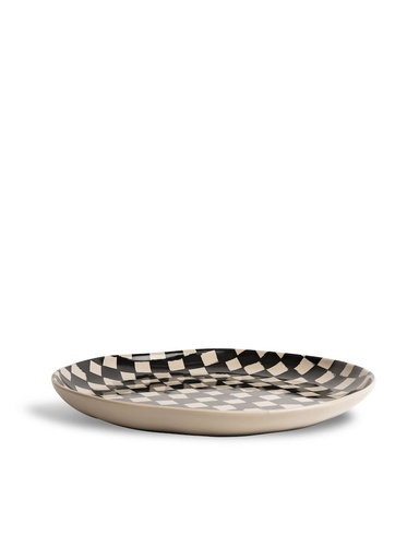 [5283907401] PLATE LEXI, BLACK/BEIGE