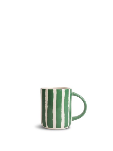 [5283907512] MUG LIZ STRIPE, GREEN/WHITE