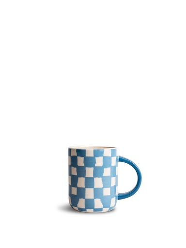 [5283907513] MUG LIZ CHECK, BLUE/WHITE