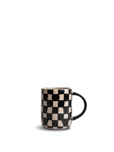 [5283907501] MUG LIZ CHECK, BLACK/BEIGE