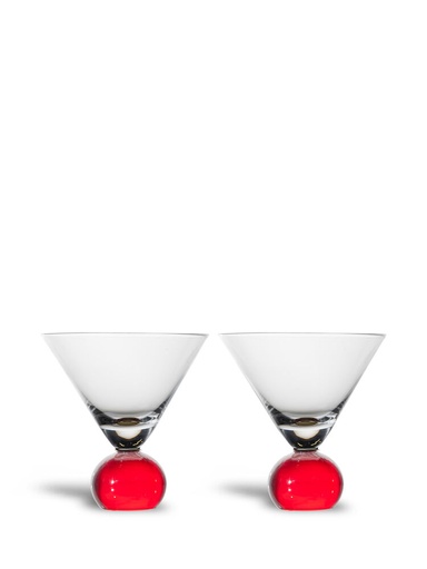 [5263908106] GLASS SPICE 2PCS/SET CLEAR/RED