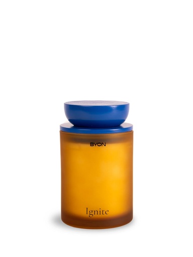 [5292452014] SCENTED CANDLE IGNITE 55H, AMBER/BLUE