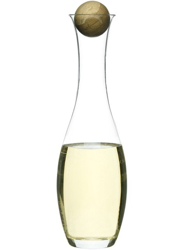 [5015336] OAK WINE/WATER CARAFE WITH OAK STOPPER