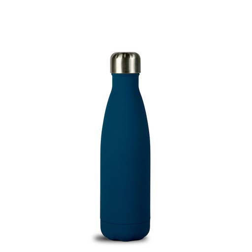 [5018262] NILS STEEL BOTTLE RUBBER FINISH BLUE, 50 CL 24H/12 H