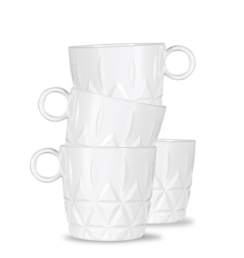 [5018171] PICNIC COFFEE MUG 4-PCS, WHITE