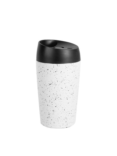 [5018362] LOKE TRAVEL MUG, LOCKING FUNCTION S, WHITE/BLACK